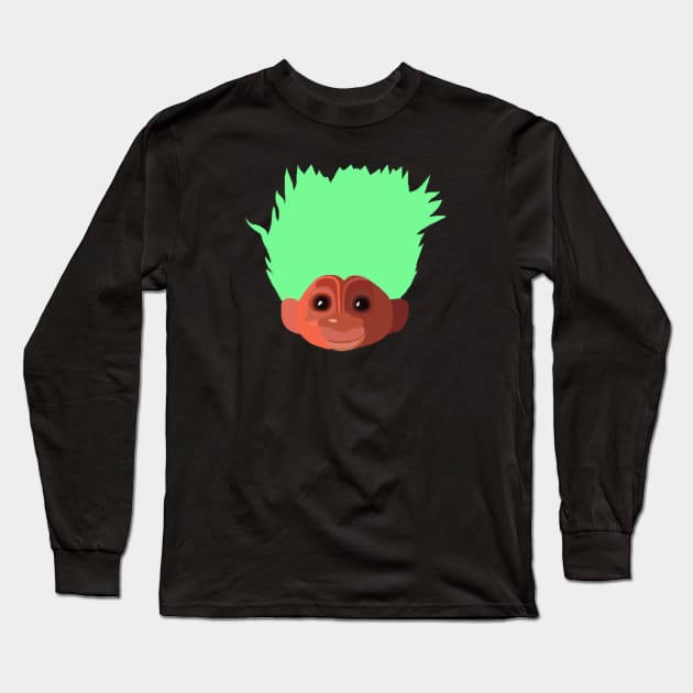 Retro Troll Long Sleeve T-Shirt by ElviaMontemayor